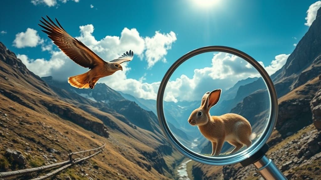 Golden Eagle Soars Over Mountain Massif in Stunning 8K Detai...