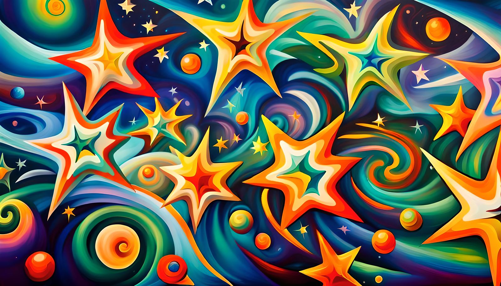 Iridescent Stars Connected in Electro Magnetic Plasma