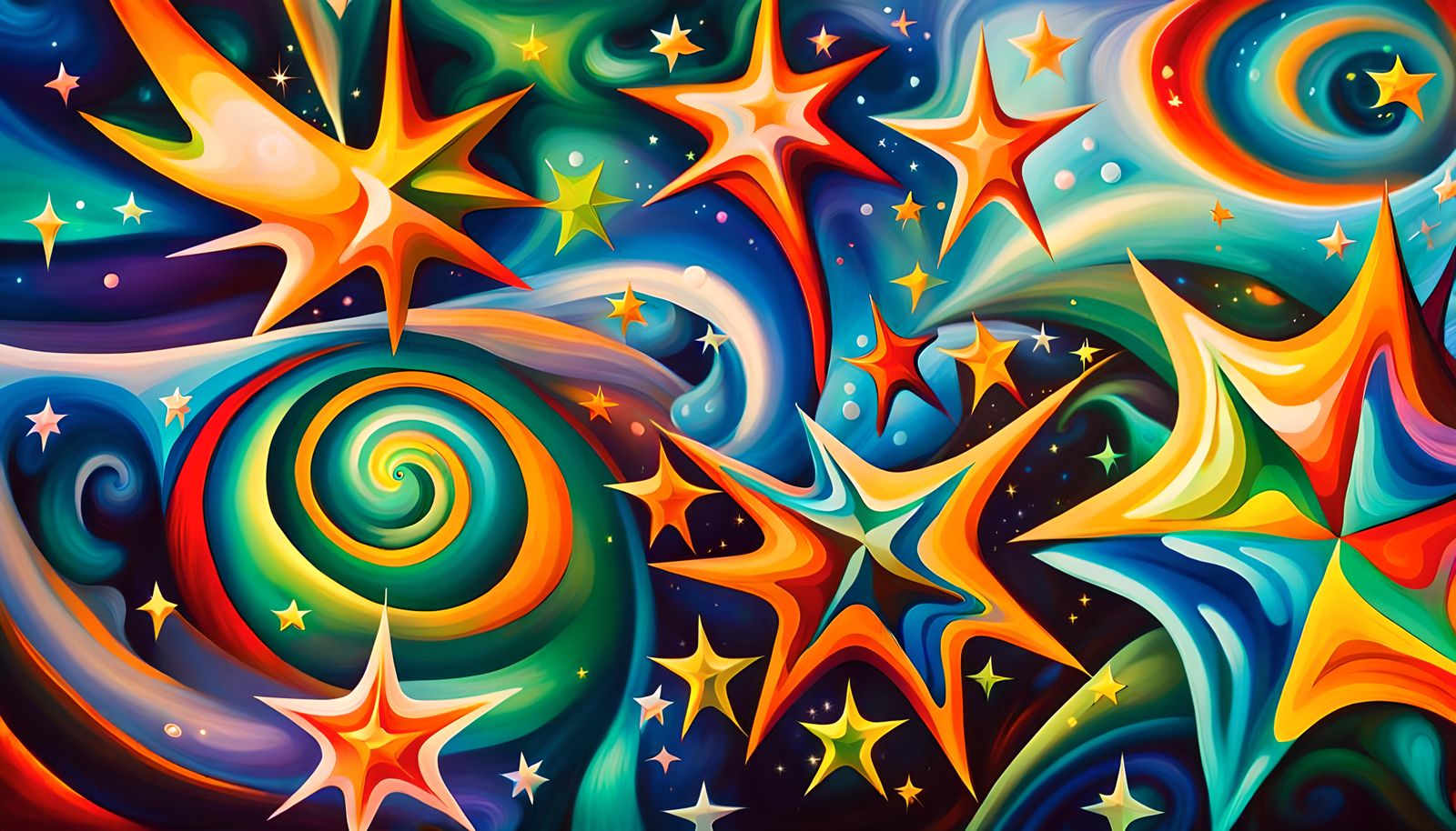 Iridescent Stars in Electromagnetic Plasma: Naive Art