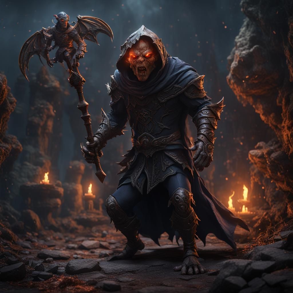 Dark Fantasy Hobgoblin in Detailed Matte Painting