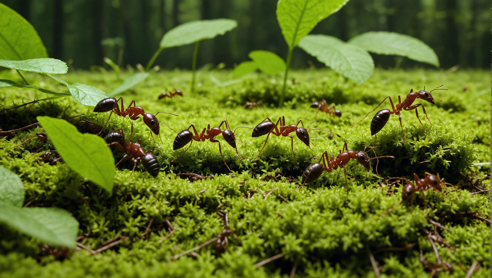 Ant Battle on Forest Floor