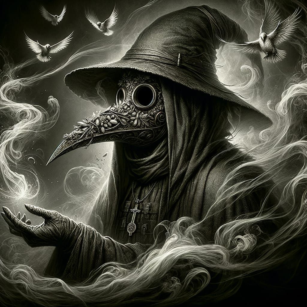 Lovecraftian Plague Doctor in a Grim World