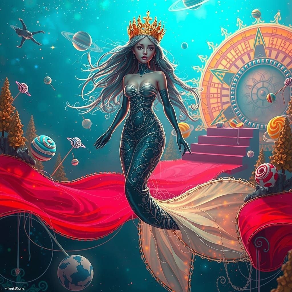 Celestial Candy Wonderland in Ethereal Space