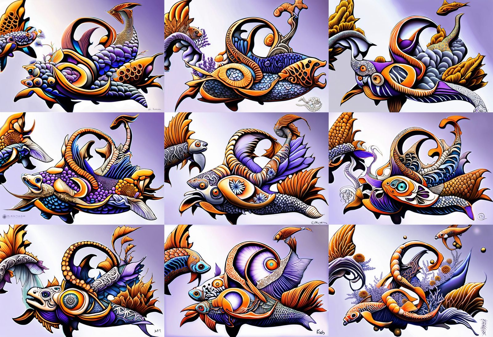 Surreal Koi in Quantum Australian Landscape