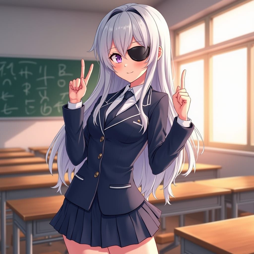 Anime Girl in U.A. High School Uniform
