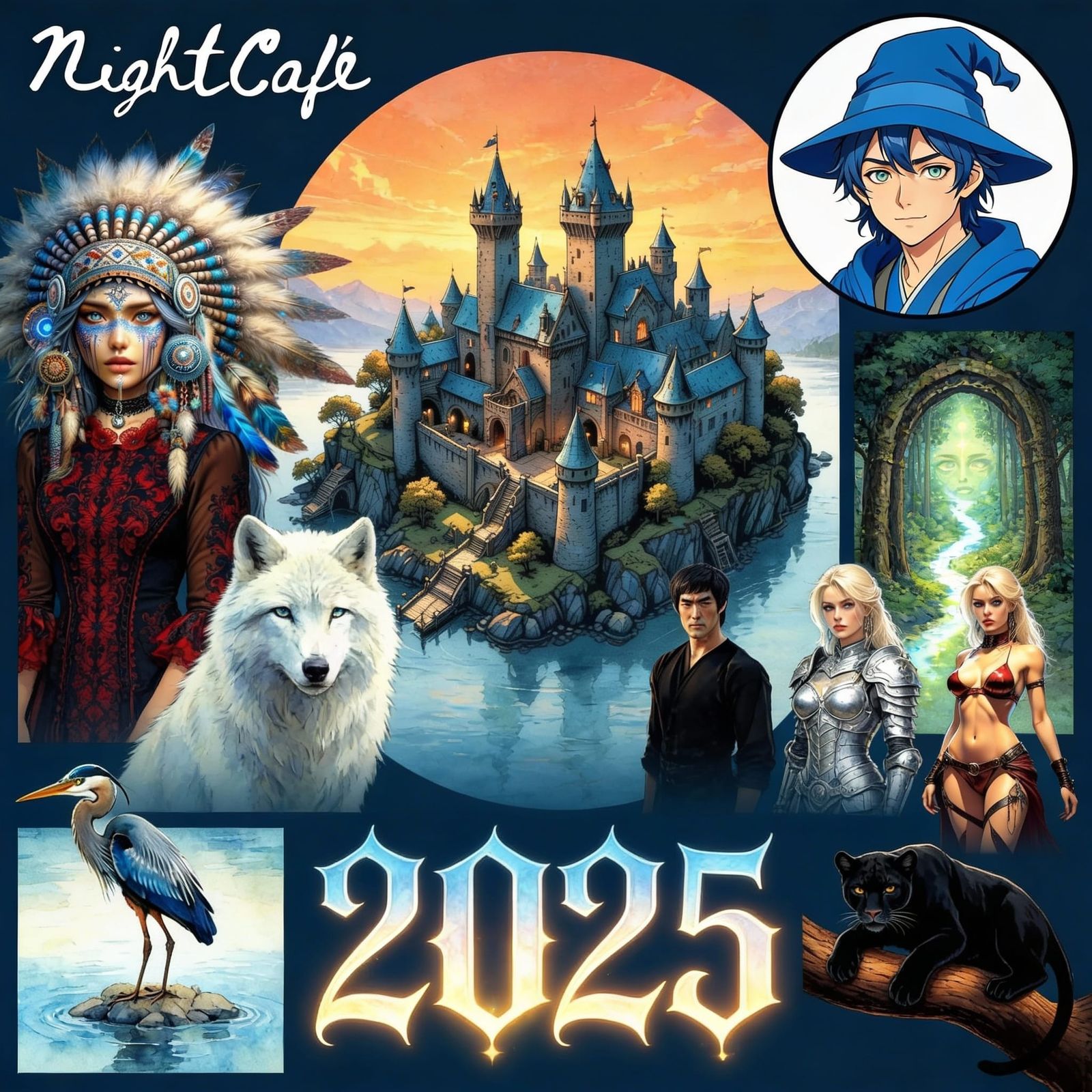 AI Art Collage of 2025 Creations