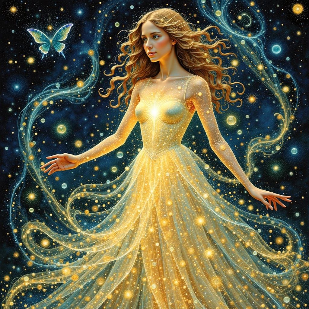 Radiant Star in Psychedelic Dream Style