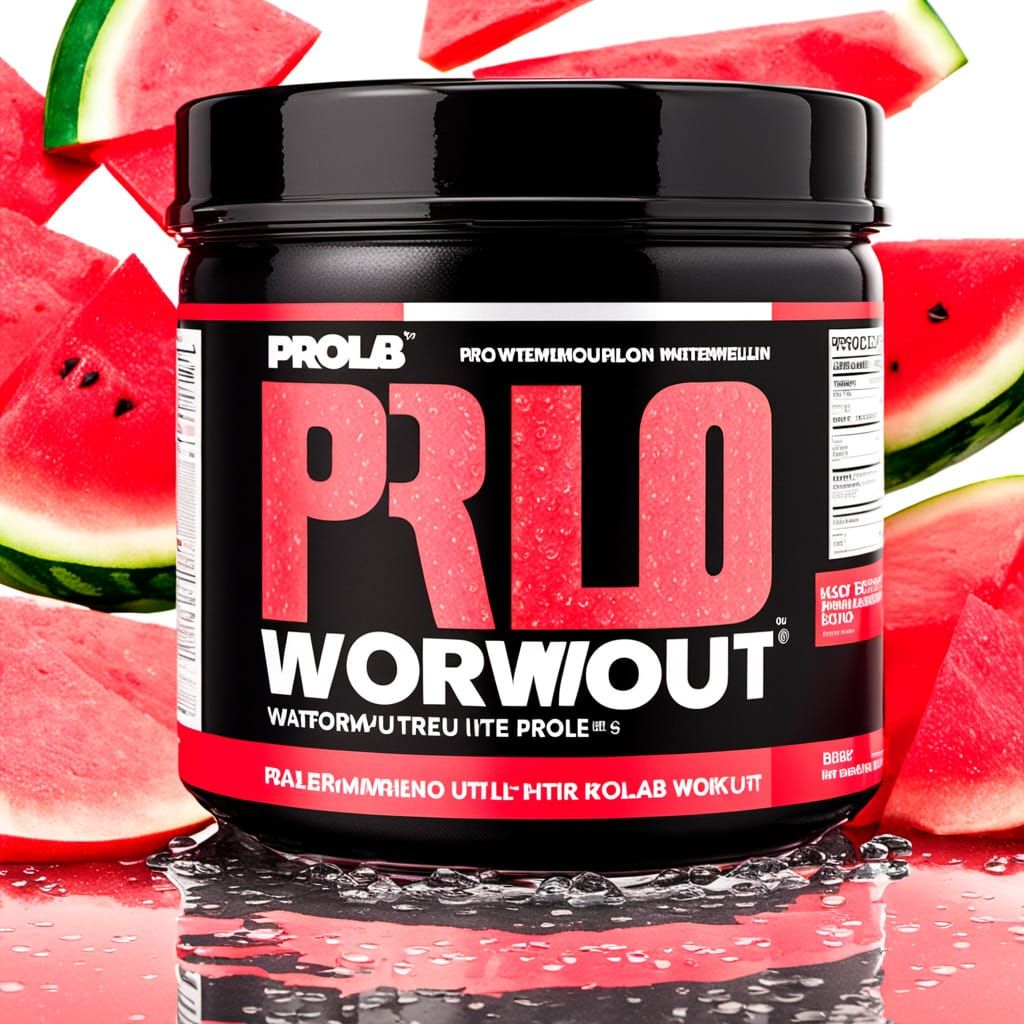 Watermelon PROLAB Pre-Workout: Photorealistic Studio Shot
