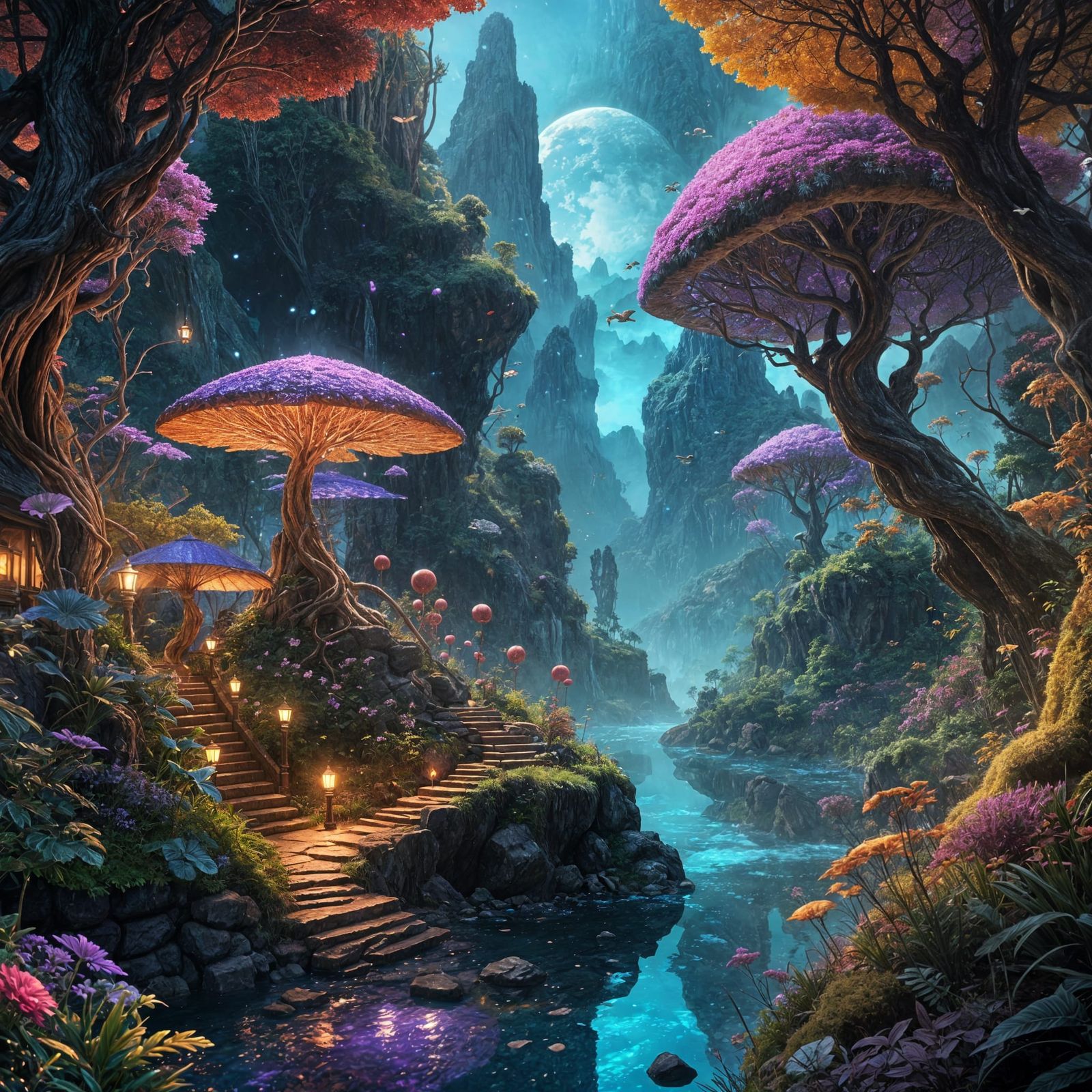 Ethereal Mages in Cosmic Hyperrealism