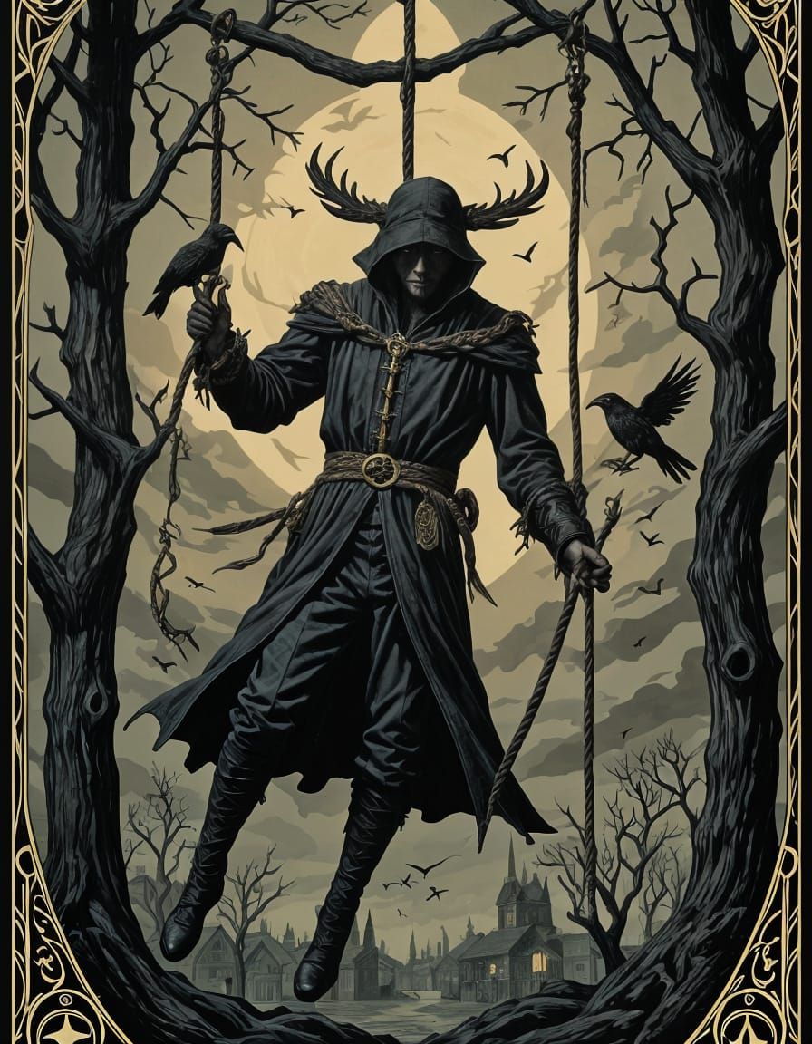 Ominous Tarot Card: The Hanged Man