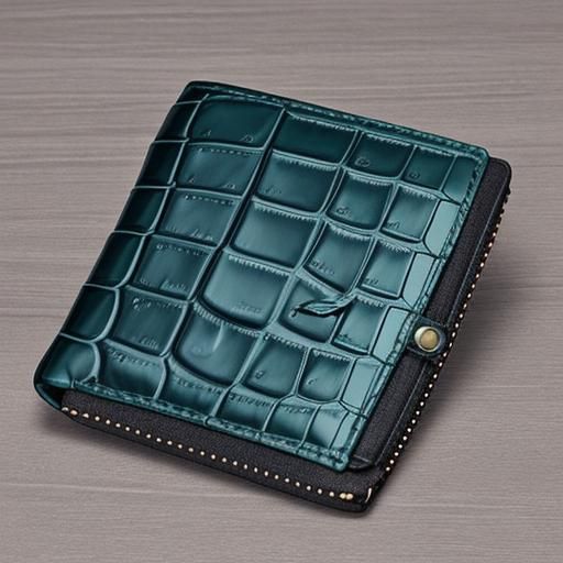 A Futuristic Alligator Wallet in a Leather Case