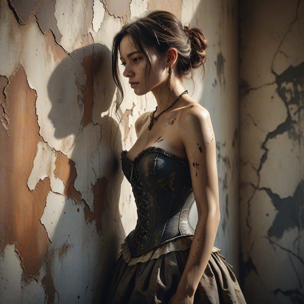 Photorealistic Portrait of Woman in Corset