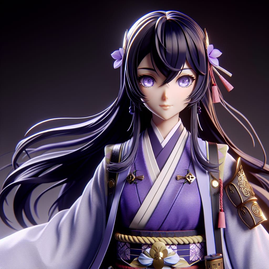 Anime Girl Concept Art in 3D Style