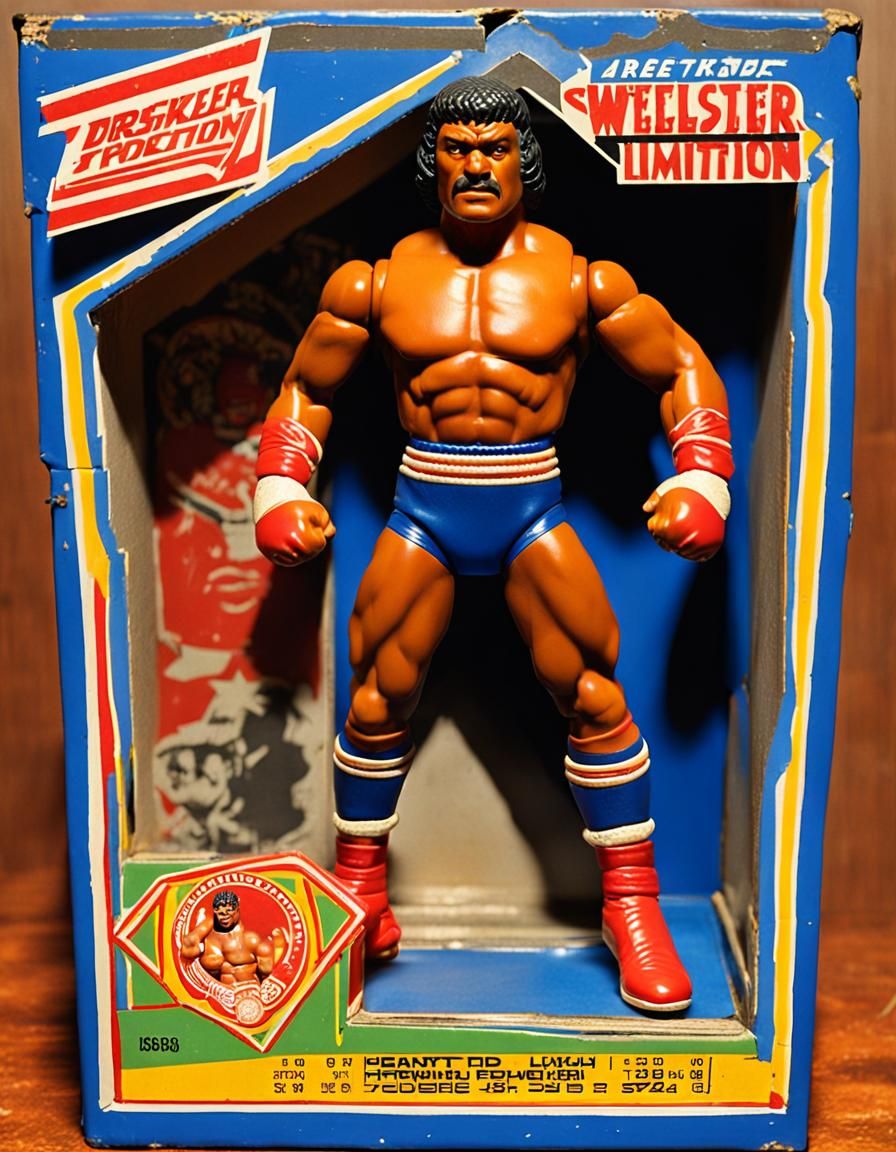 Vintage 1985 Wrestler Action Figure in Box