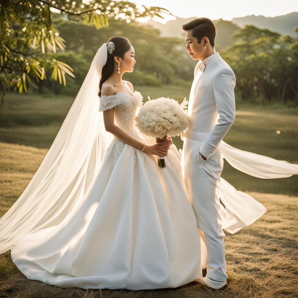 Filipino Father and Daughter in Anime Style