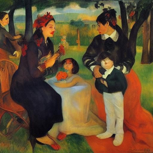 Vampire Portrait in Impressionistic Style