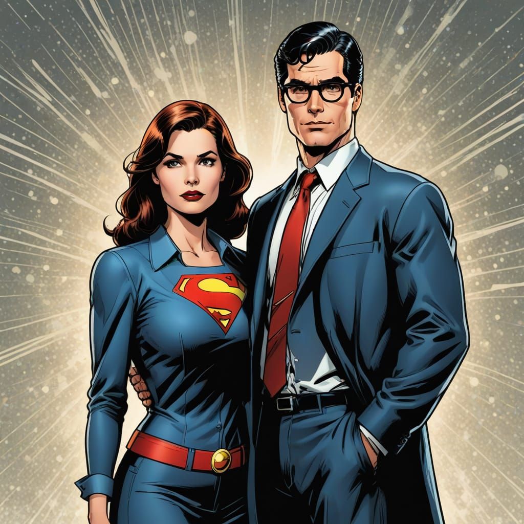 Superhero Icons Standing Together in Comic Book Art