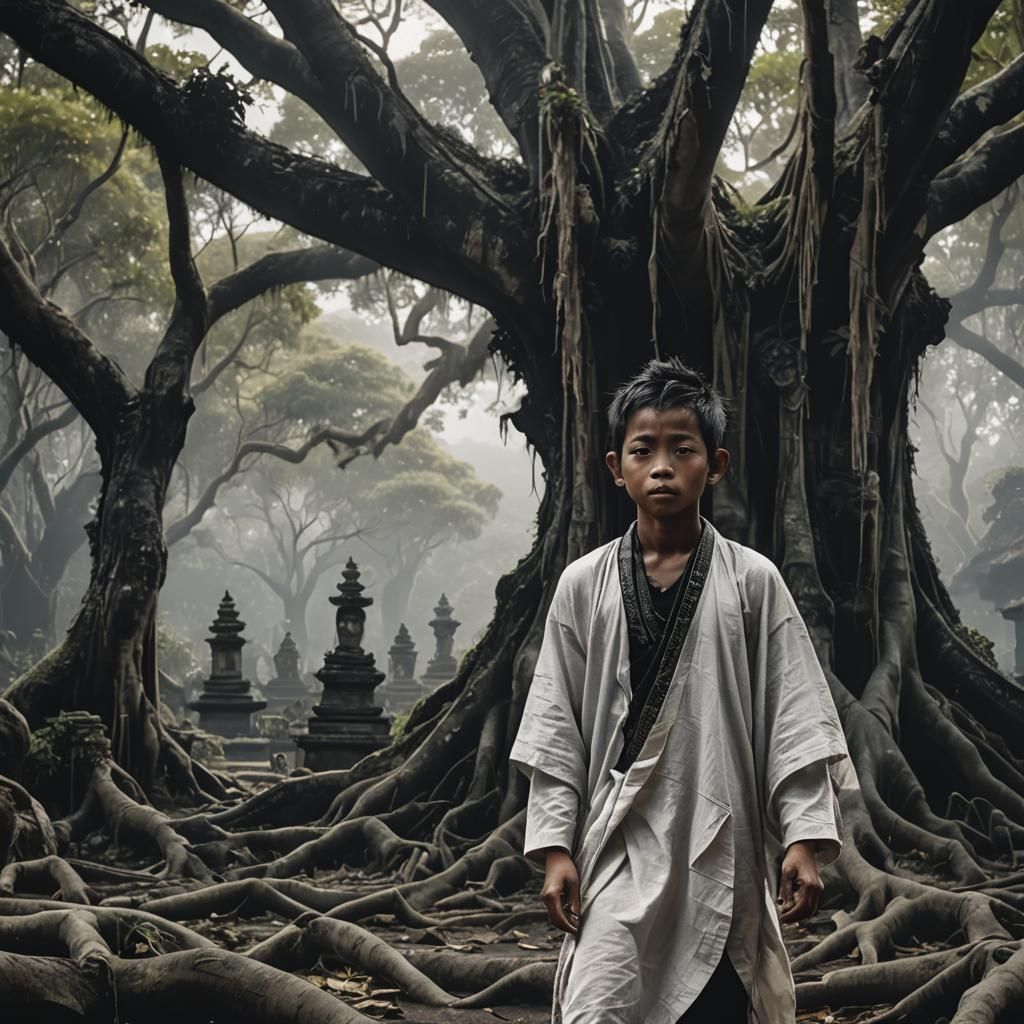 Scary Balinese Ghost Transformation in 8k