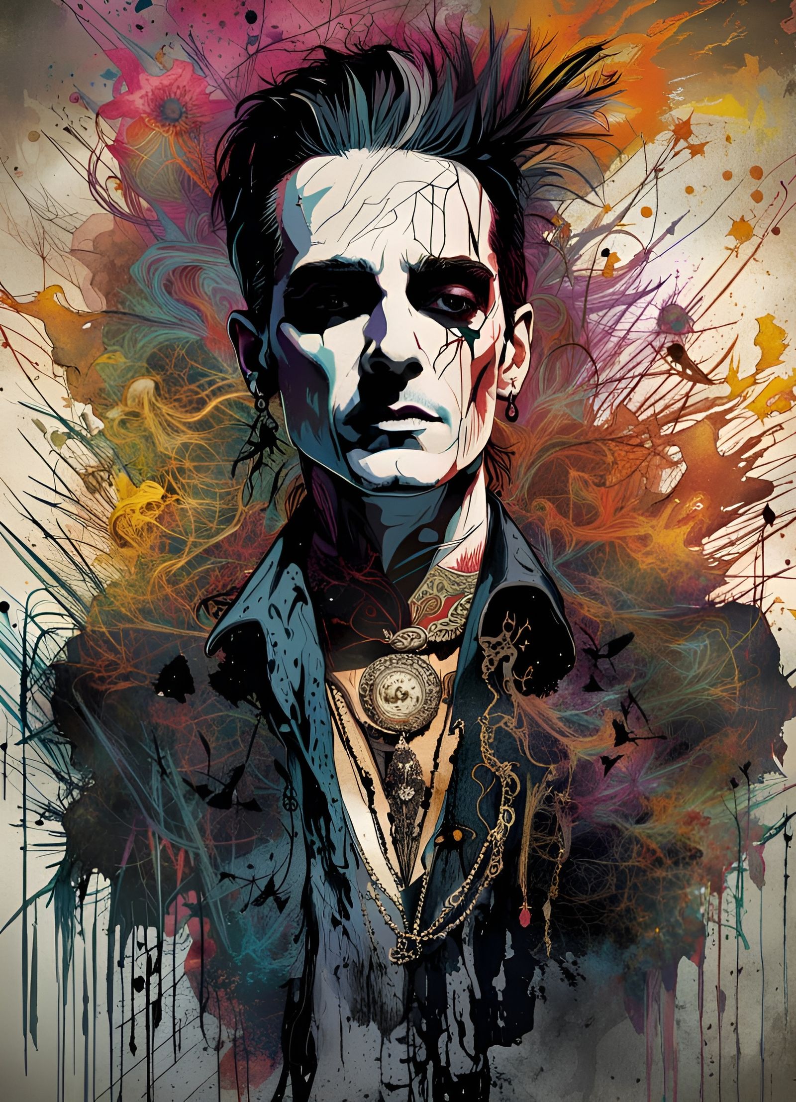 Young Dave Vanian, Singer for the Band "The Damned"