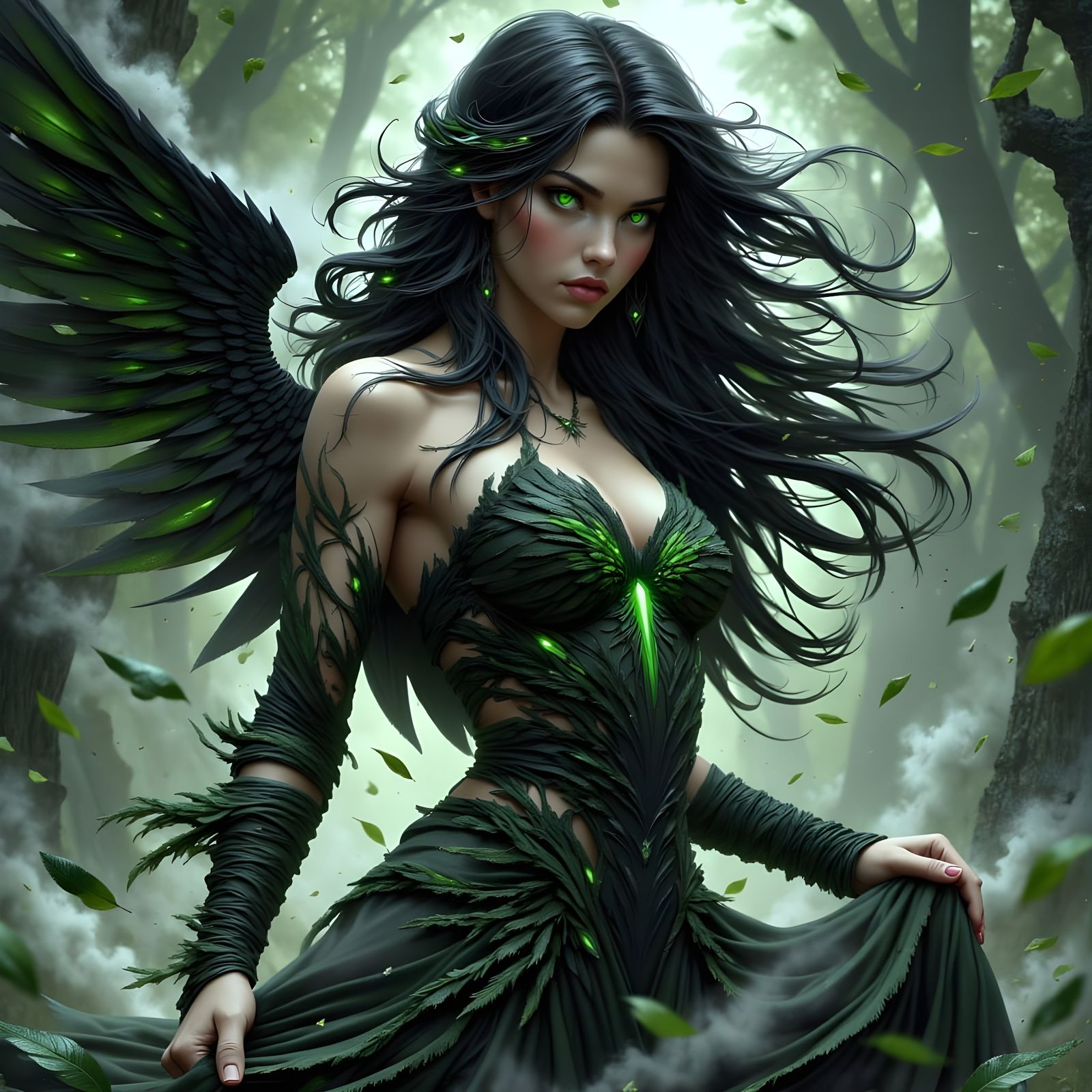 Windswept Faerie Queen in Smoke and Tempest