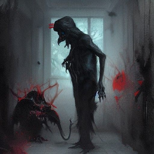 Sinister Abstract Figure in a Fantasy Style