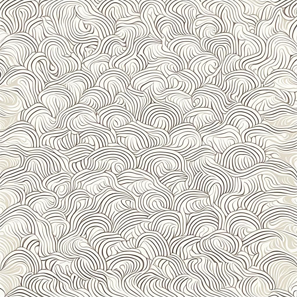 Wavy Geometric Easter Pattern on White