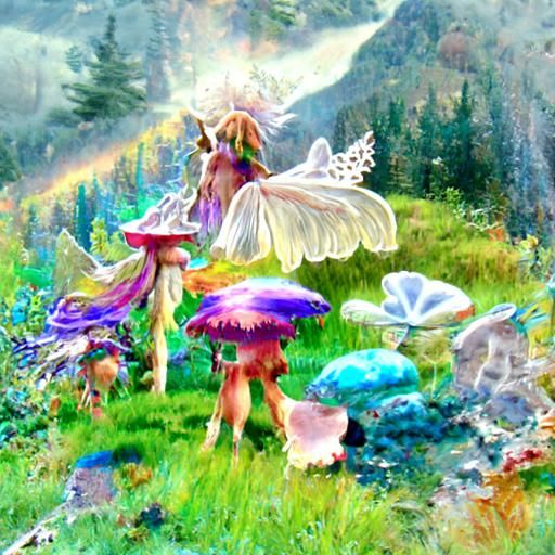 Enchanted Forest: Fairy, Elf, and Unicorn in Dreamscape