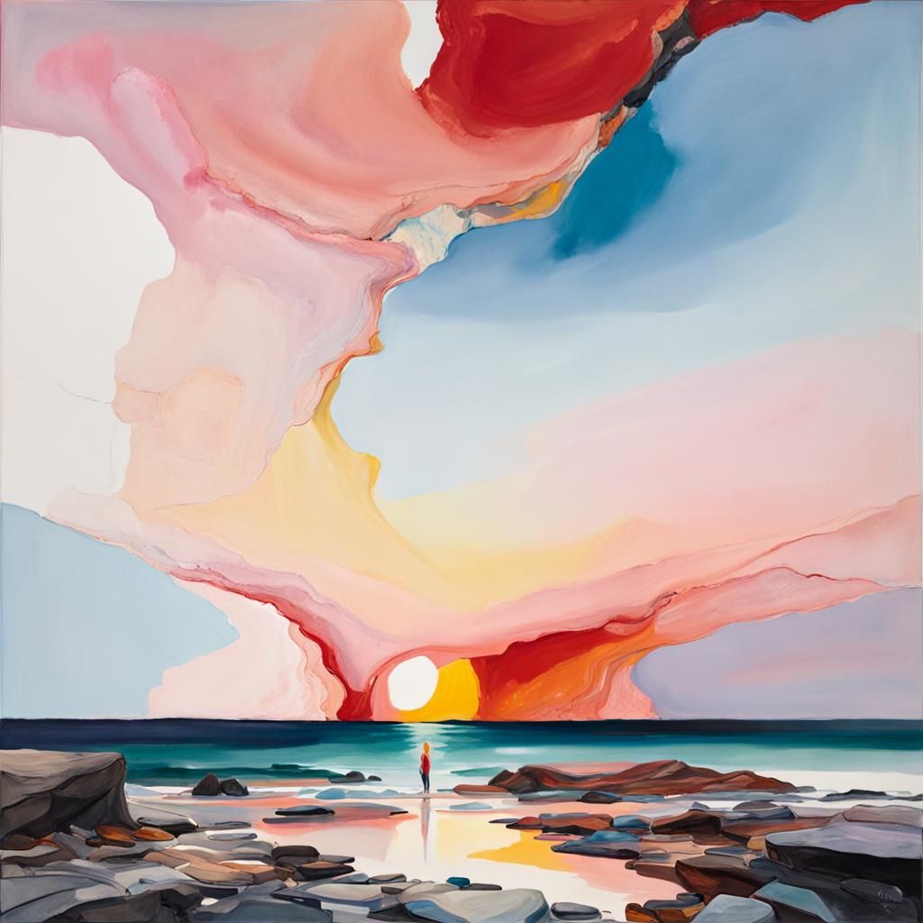 Colorful Sunrise Beach Reflects Artistic Styles