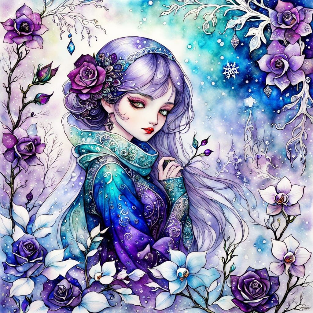 Whimsical Winter Wonderland in Vibrant Jewel Tones