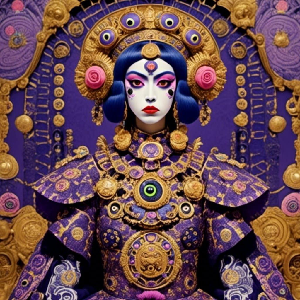 Ukiyo-e Style Monkey Queen