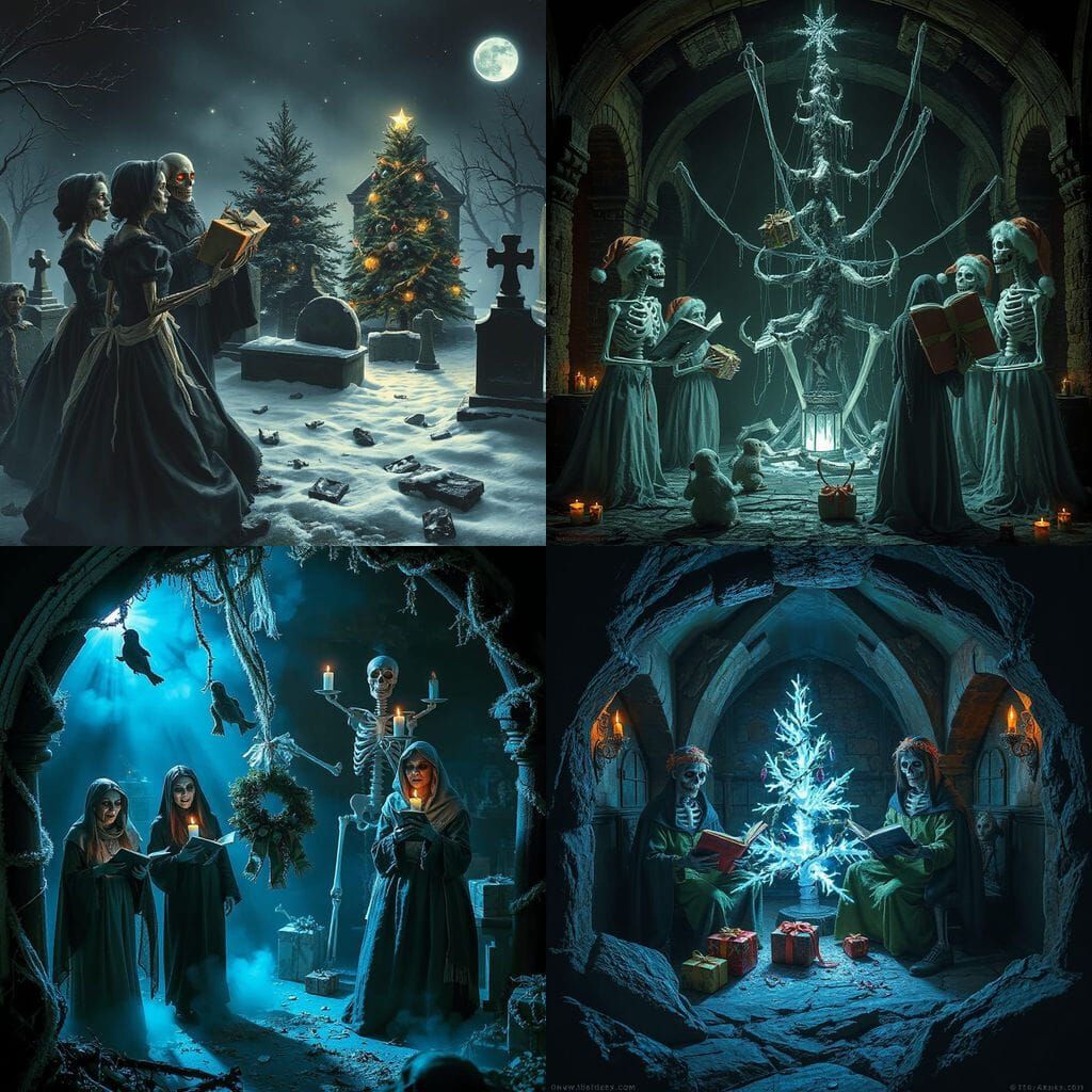 Undead Carolers Haunt Ghostly Christmas Crypt