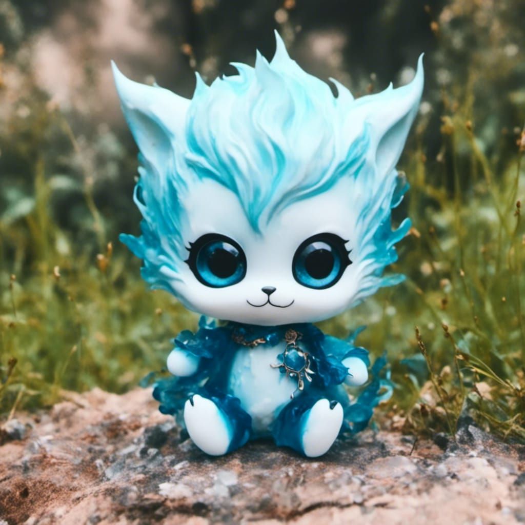 Bejeweled Macabre Figure with Striking Eyes