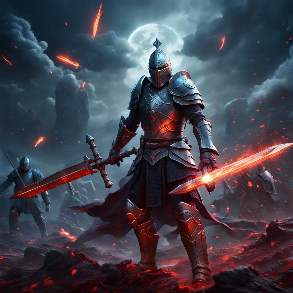 Warrior Elite with Night Blood Sword on Battlefield