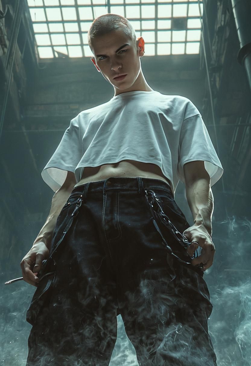 Male 25 YO with shaved head