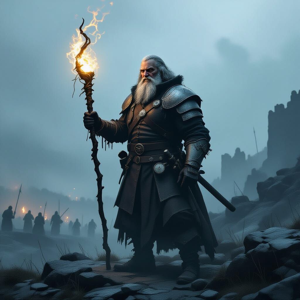 Grizzled Ben Franklin in Dark Fantasy Battlefield