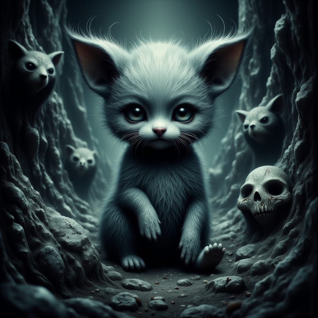 Mysterious Shadow Creatures Dance in Haunting Moonlit Scenes