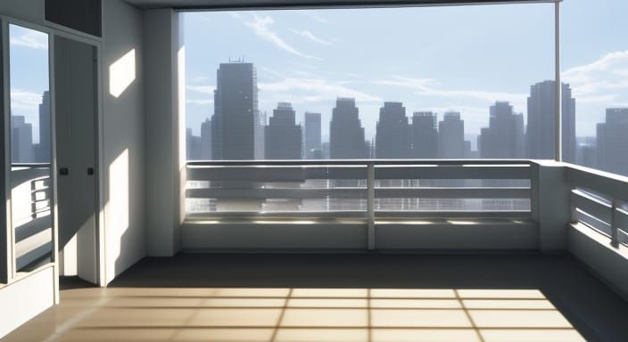 Luxury Penthouse Veranda in Golden Hour