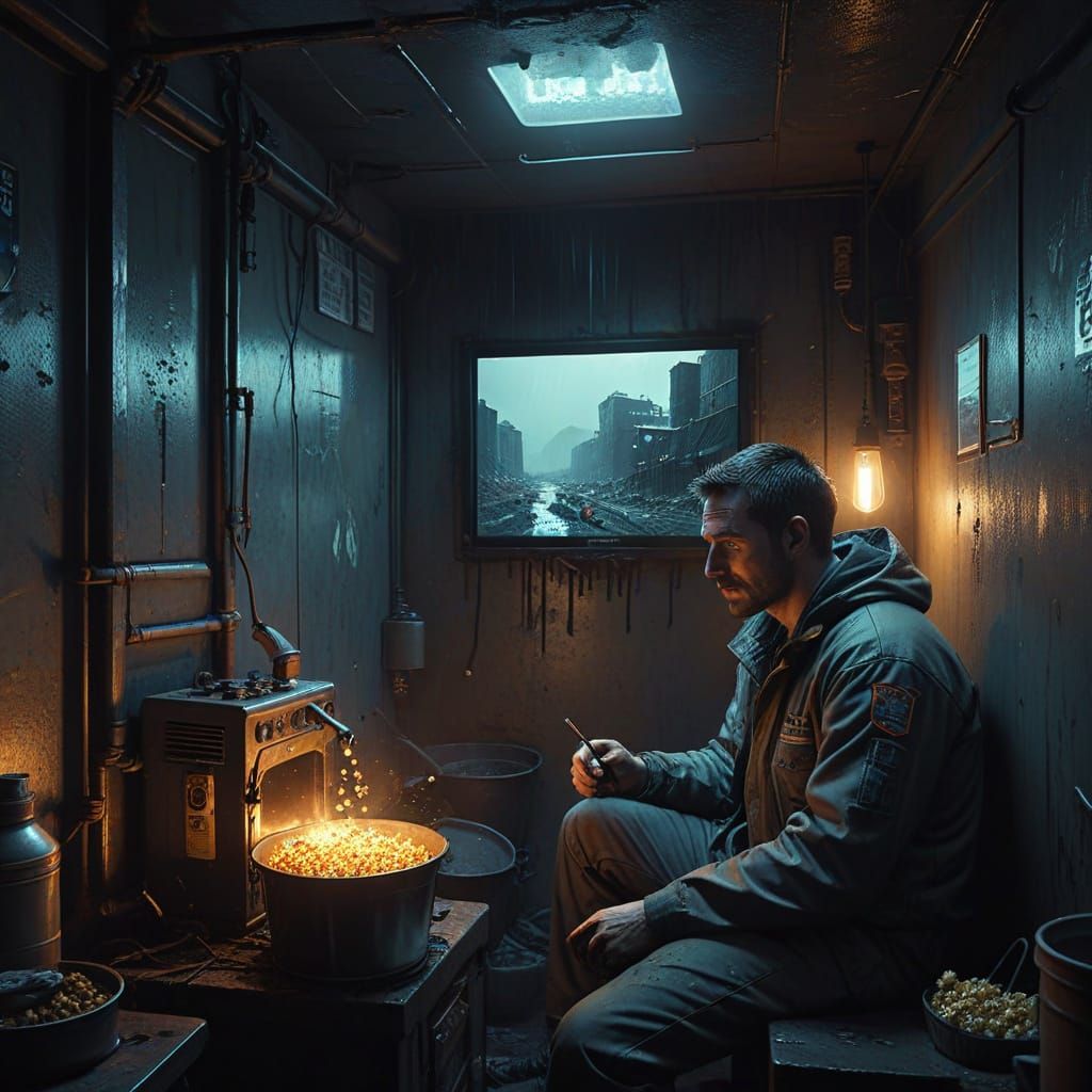 Prisoner Lost in Prison Cell TV Broadcast