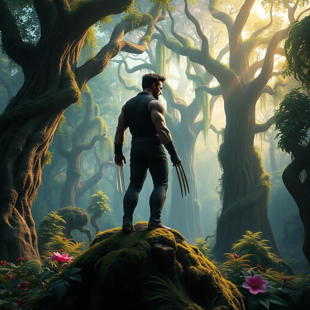 Henry cavill as Marvel's Wolverine in a forest