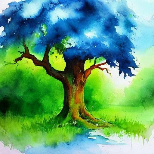 Beautiful Tree Generated with Painting LoRA