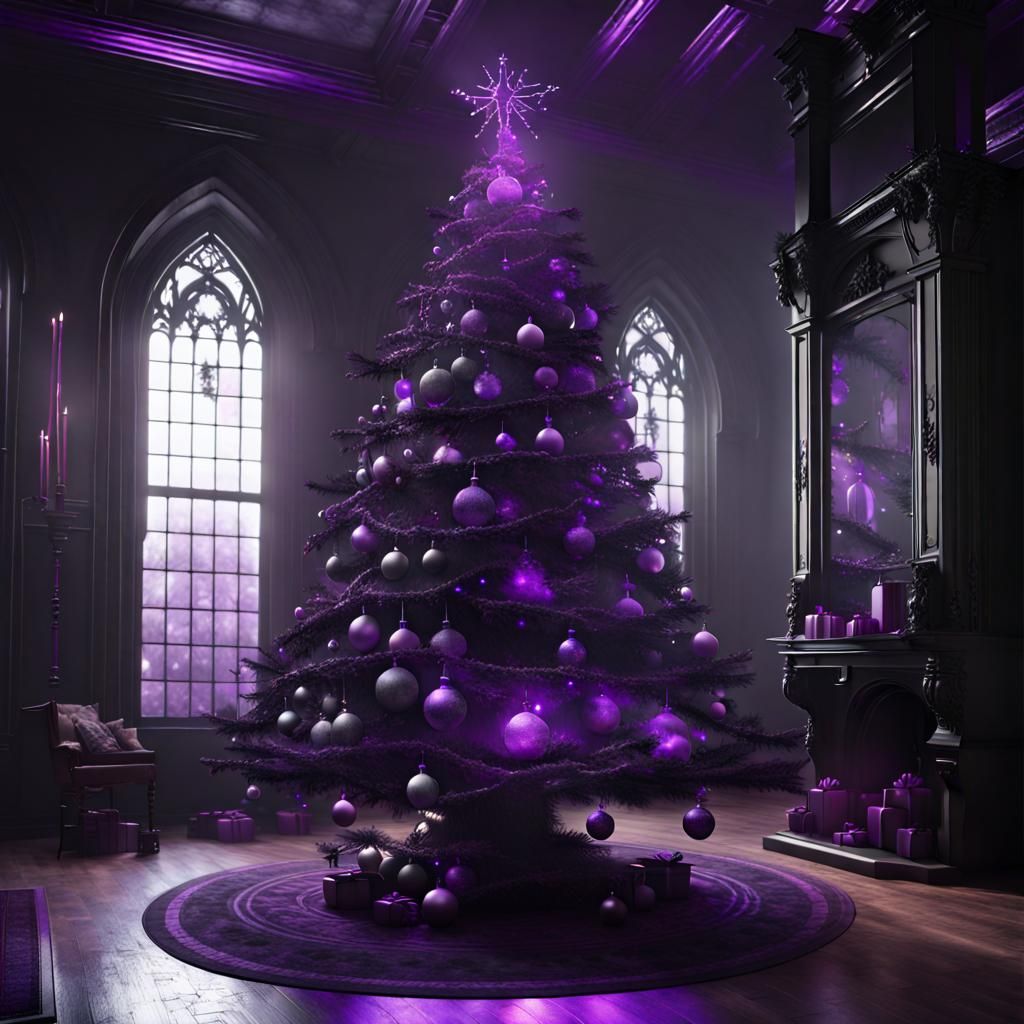 Gothic Christmas Tree Concept Art in 8k