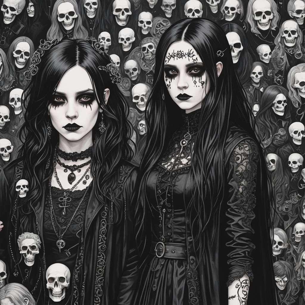 Duality of a Goth Artist