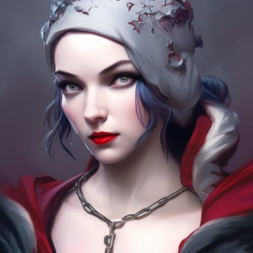 Snow White: Rogue Assassin Portrait in Digital Art Style