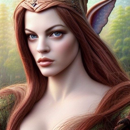 Hyperrealistic Seraphic Wood Elf Doll: A Glamour Shot