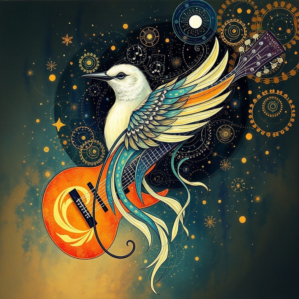 Ethereal Songbird Transformed in Vibrant Musical Fusion