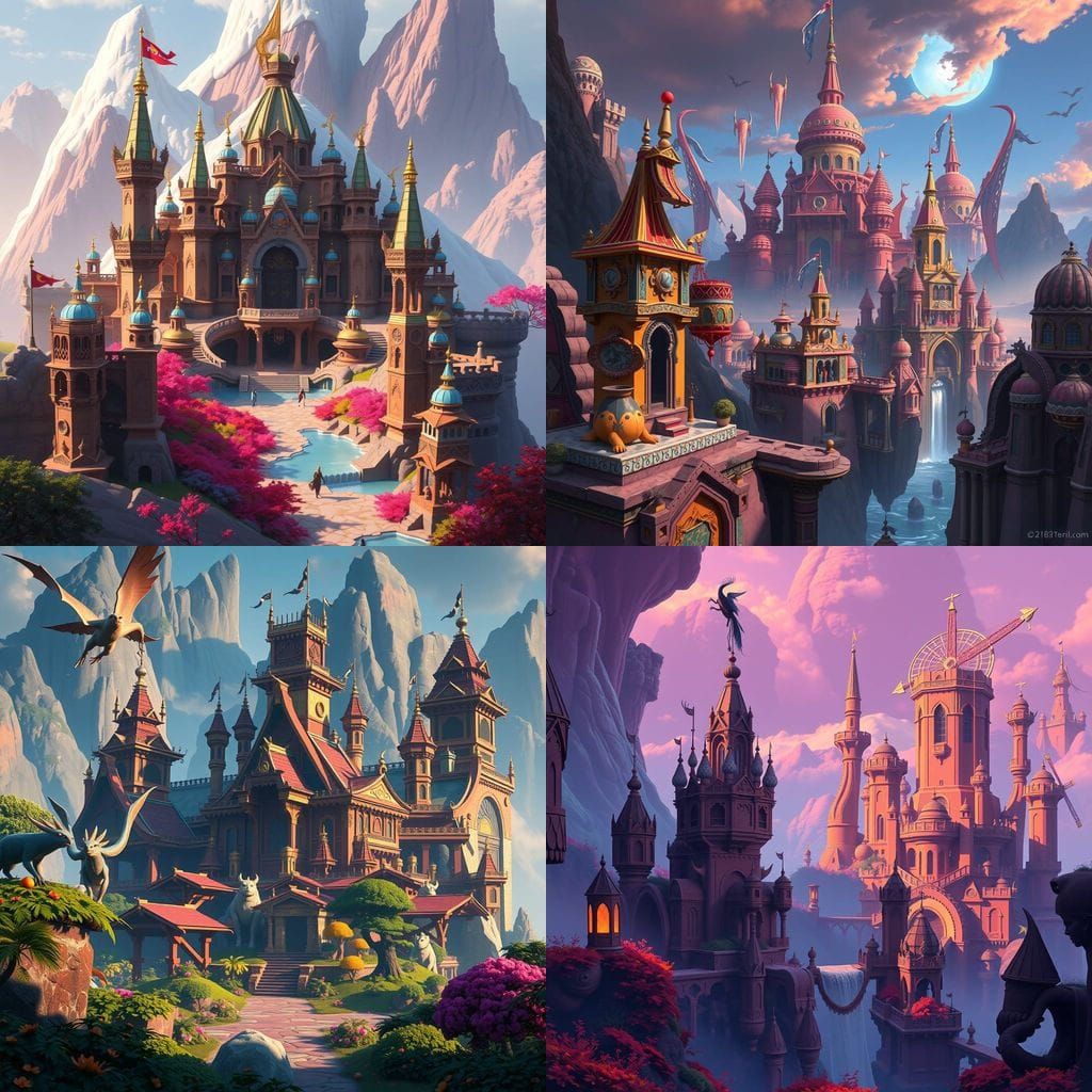 Fantastical Nubie Kingdom: Detailed Matte Painting