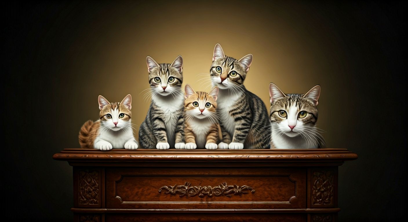Generations of Cats: A Feline Family Portrait