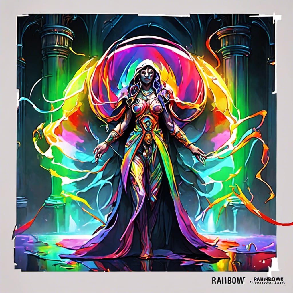 Rainbow Phantom in Dark Fantasy Style