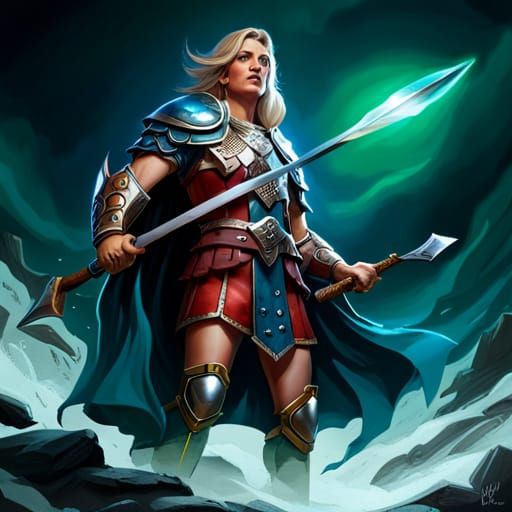 Reptilian Warrior in Dark Fantasy Style