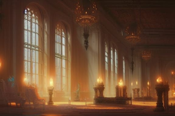 Decadent Nobles in a Decaying Synthwave Palace